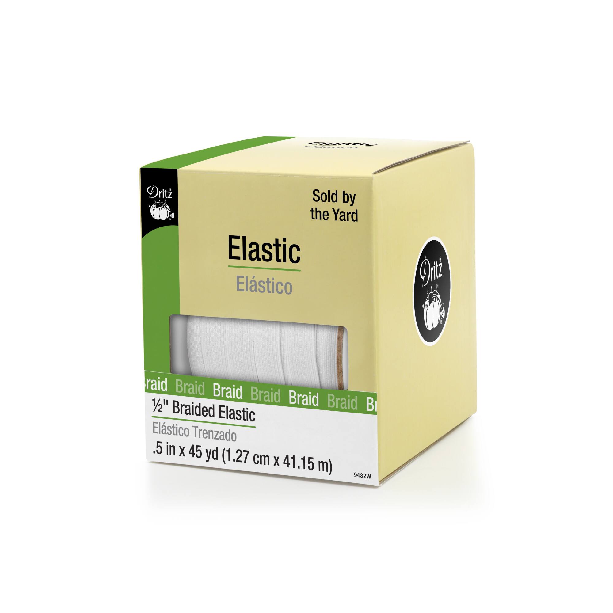 Dritz® 1/2" White Braided Elastic